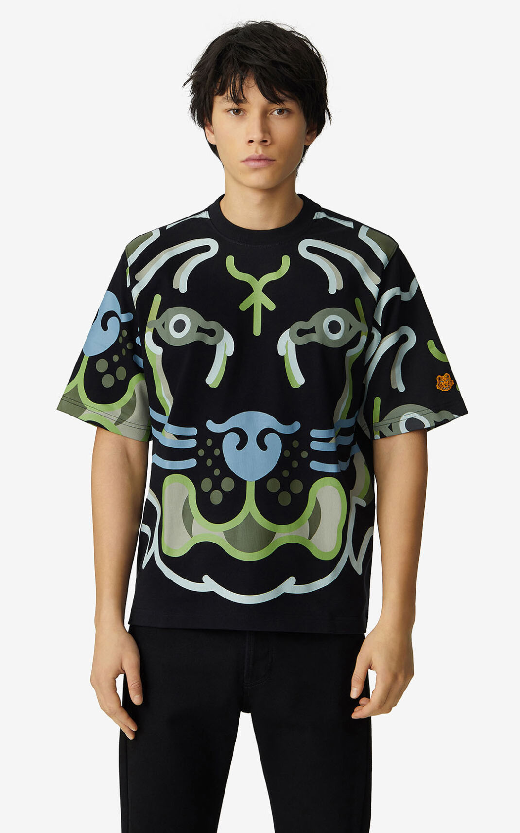 Kenzo K Tiger loose Majice Muške - Crne - Hrvatska SGDLWH140